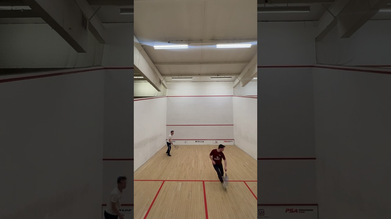Crazy intense rally in squash #shorts #squash #intense #rally #trickshots