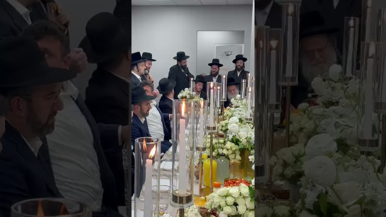 Lipa Schmeltzer singing at a fundraiser event for the mosdos of Harav Shaul Alter Shlit"a
