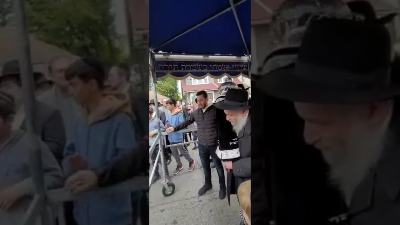 Harav Chaim Mintz Shlit"a at the Hachnosas Sefer Torah in memory of Yehuda Davidowitz z"l