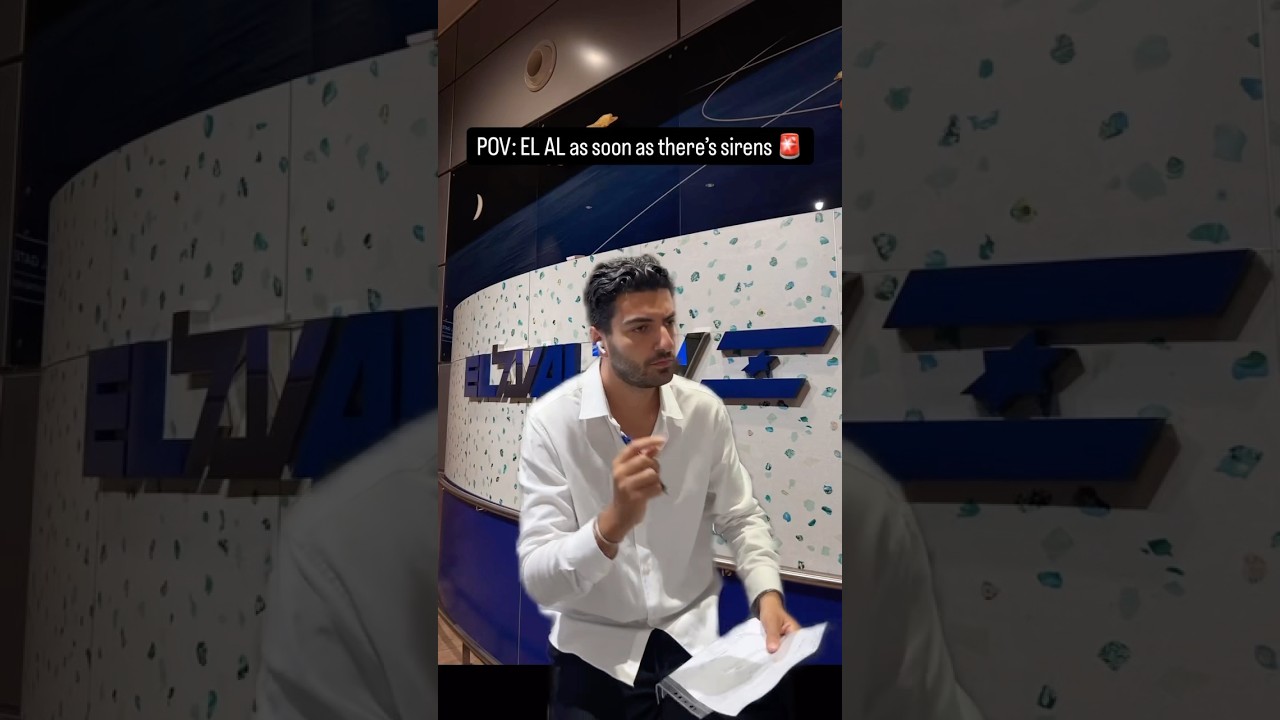 POV: El Al as soon as there’s sirens 🚨😅 #elal #israel #sirens