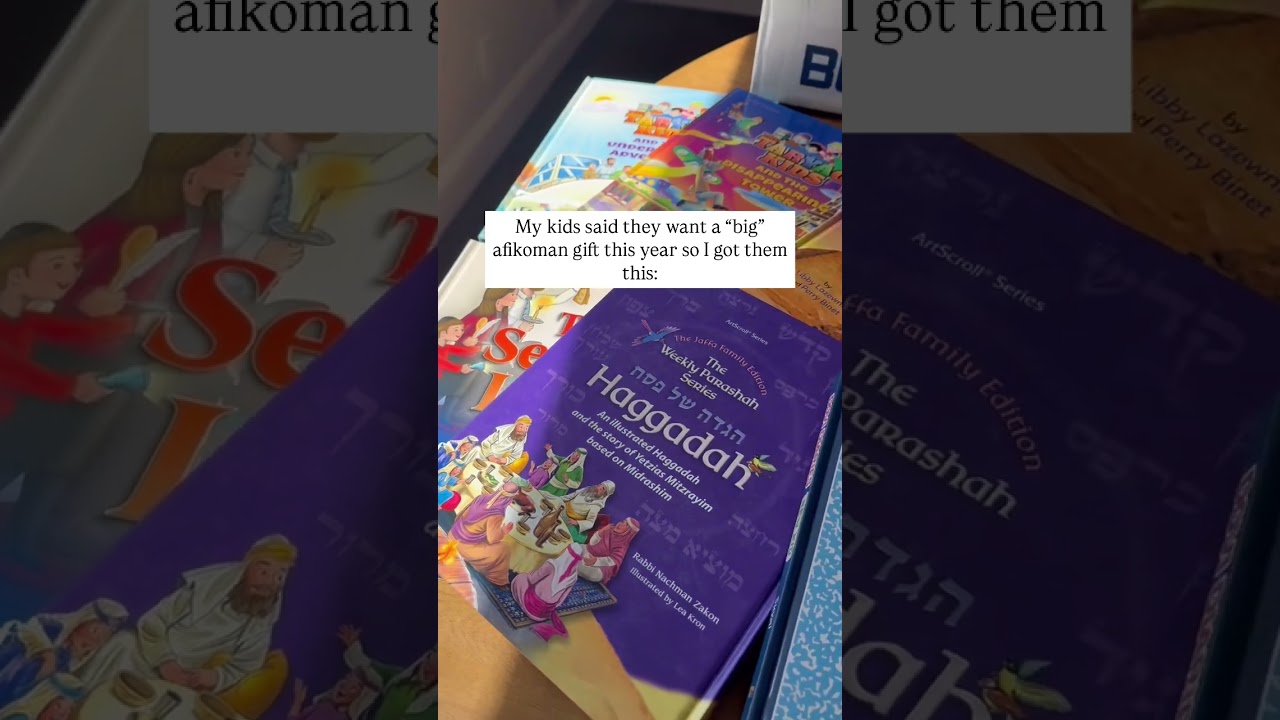 Who said a big afikoman present needs to be expensive? #pesach #afikoman #books #kidsbooks #gift