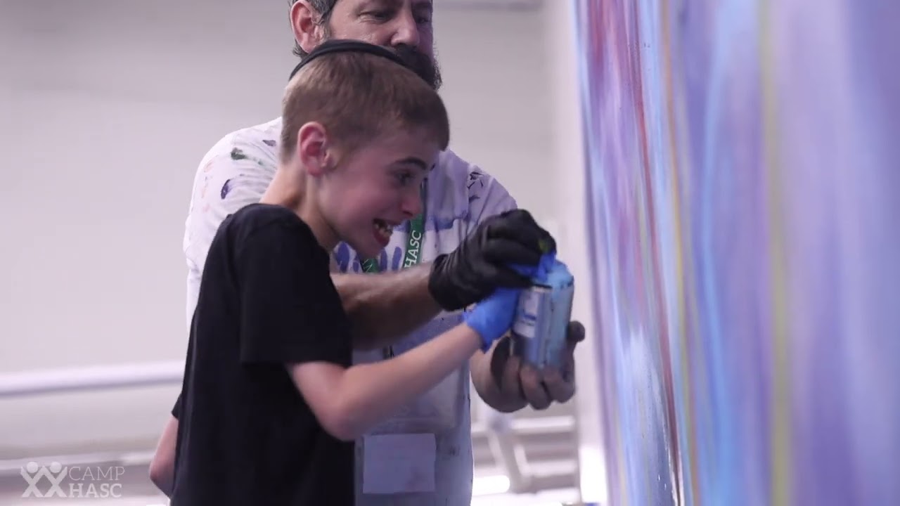 Moully camp-wide collaborative Art Project at Camp HASC