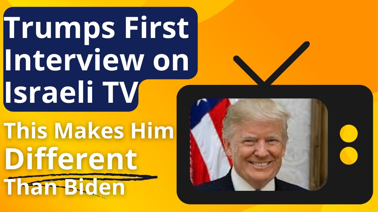 Trumps First Interview on Israeli TV- This Makes Him Different Than Biden - Jeremy Gimpel
