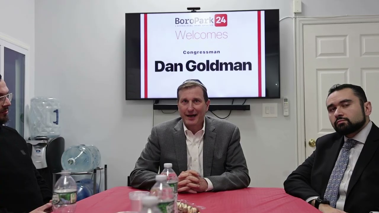 Congressman Dan Goldman Visits Boro Park Amid Erev Pesach Preparations