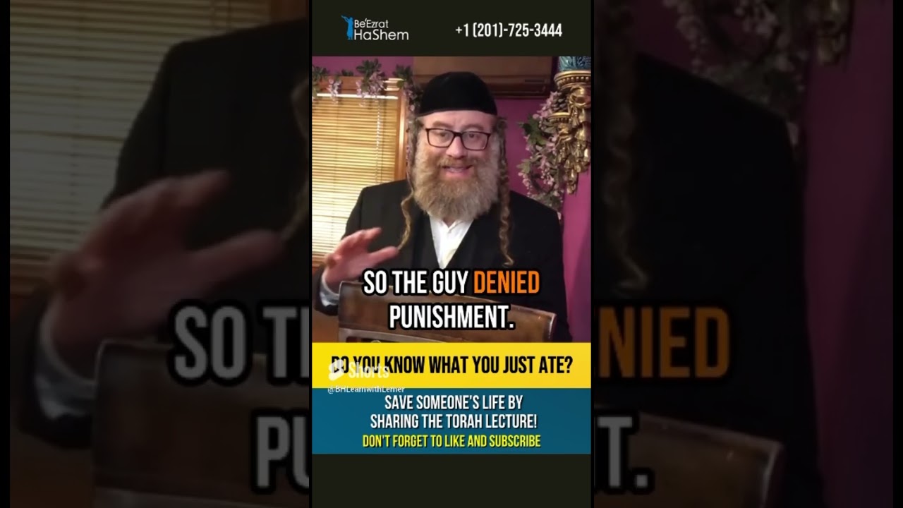 Non-kosher person makes food nonkosher #kosherfood #rabbilevleib