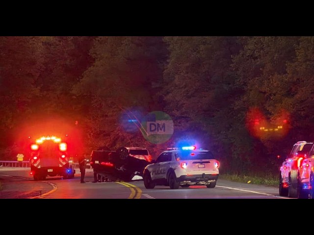 Two-vehicle crash involving a rollover occurred on Route 6 in Woodbury