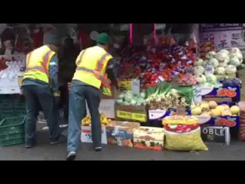 NYC Sanitation Throw Good Vegetables In Trash