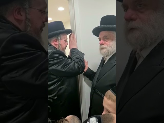 Belzer Rebbe's Son Puts Up Mezuzah In Basel, Switzerland - 5781