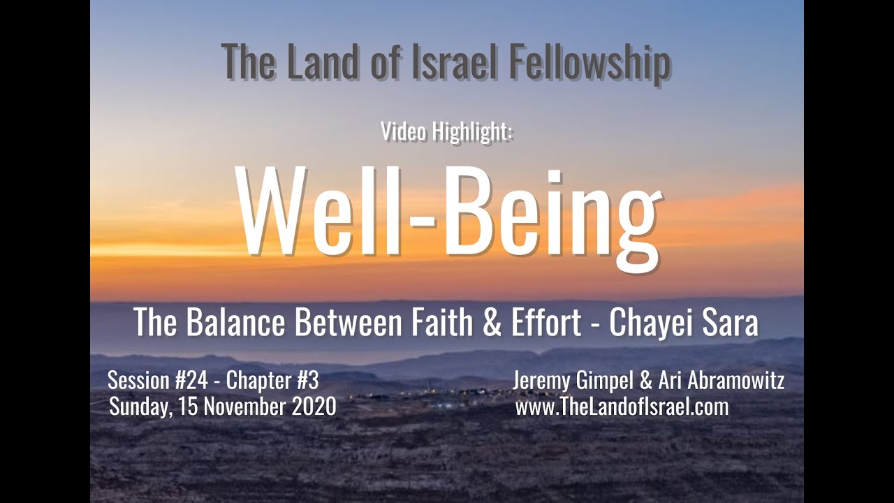 Well-Being - Tehila Gimpel: The Land of Israel Fellowship