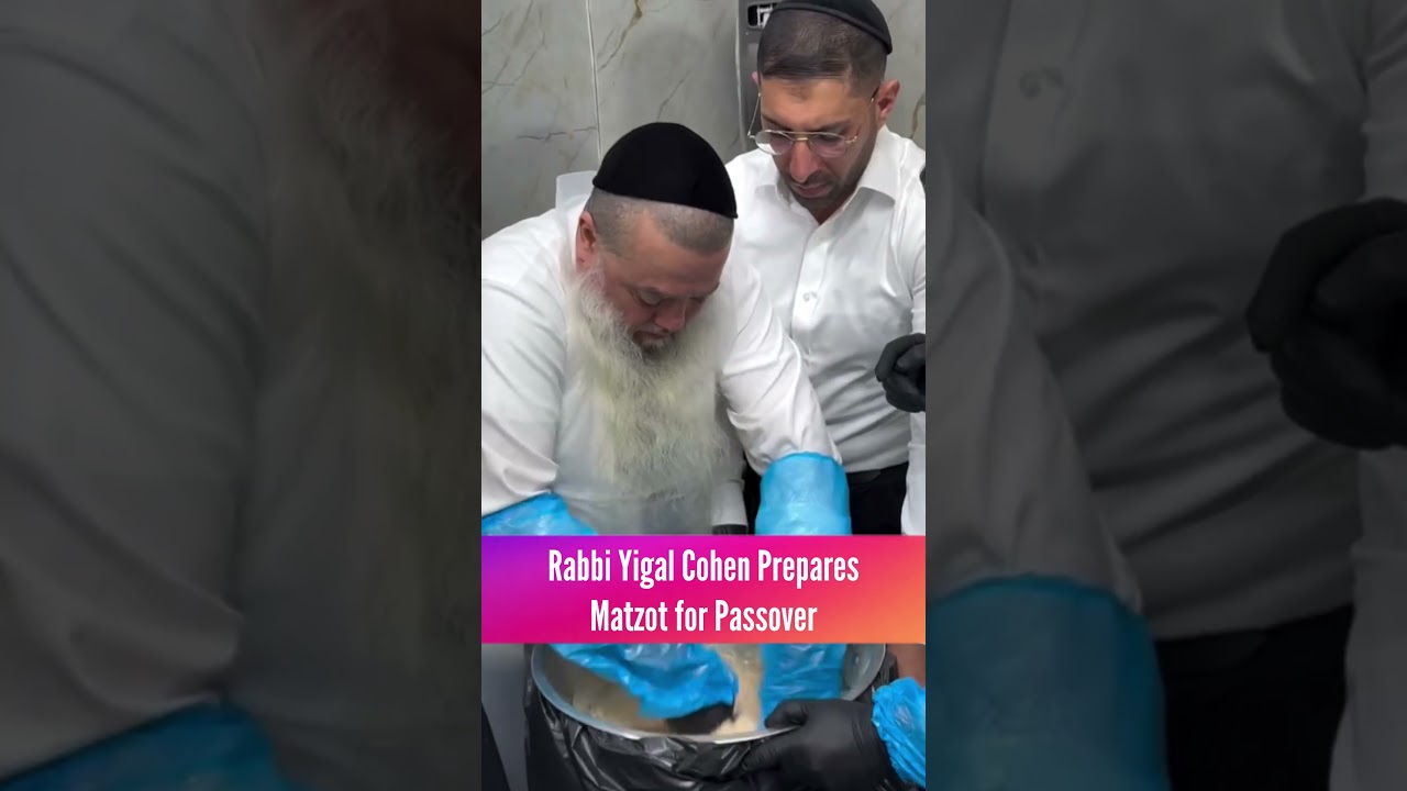 Rabbi Yigal Cohen Prepares Matzot for Passover