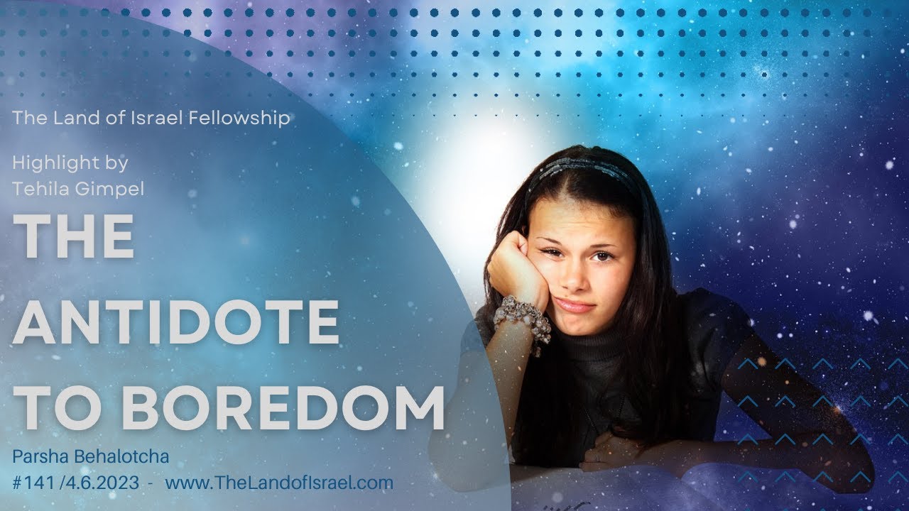The Antidote to Boredom (Parsha Behalotcha)- Tehila Gimpel: The Land of Israel Fellowship