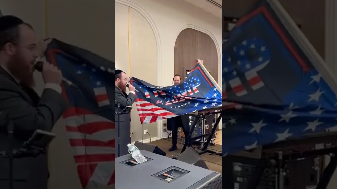 Trump 2024 With Yidi Bialostozky & Motti Breier At A Wedding On The Day Of The Election