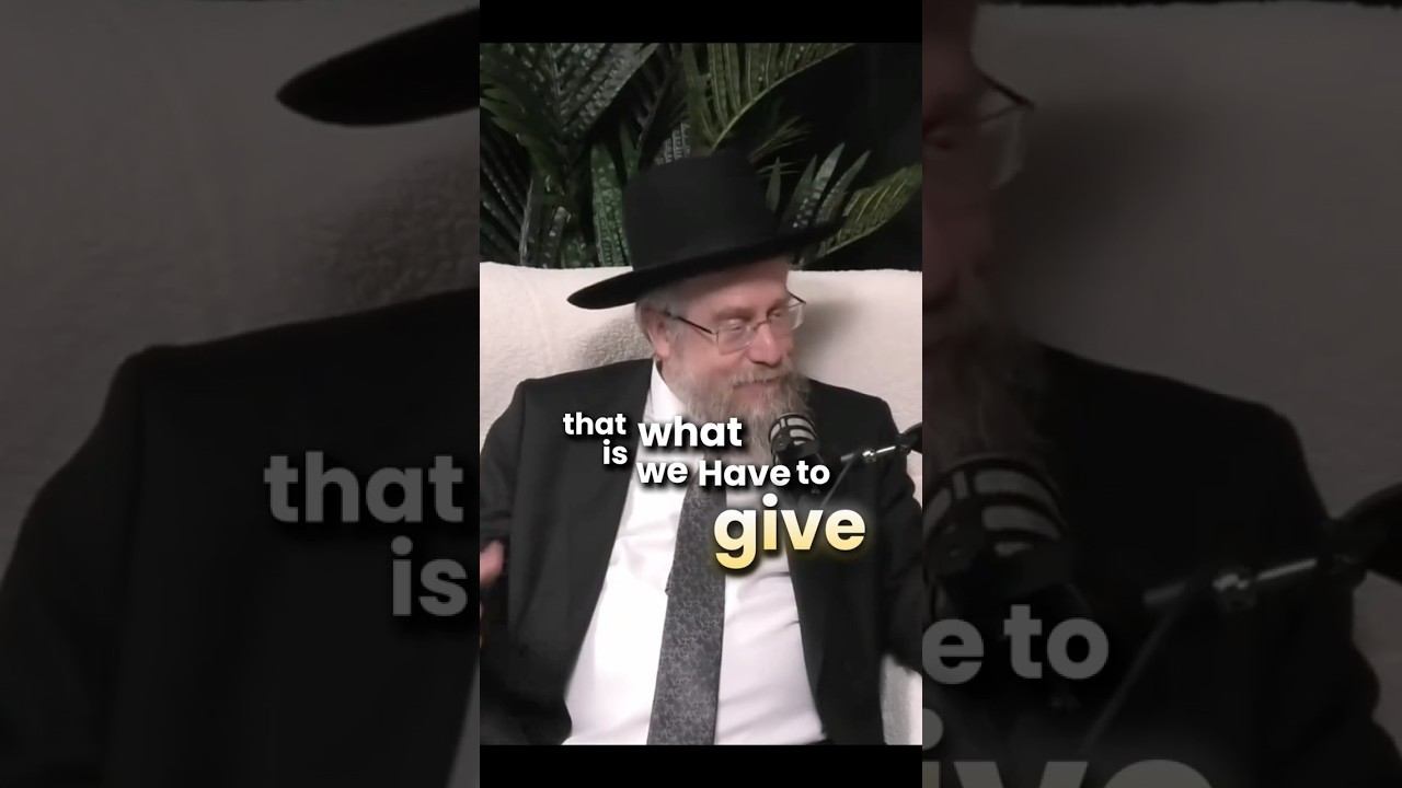 THAT is what we have to GIVE #connection  #jewishwisdom  #torah
