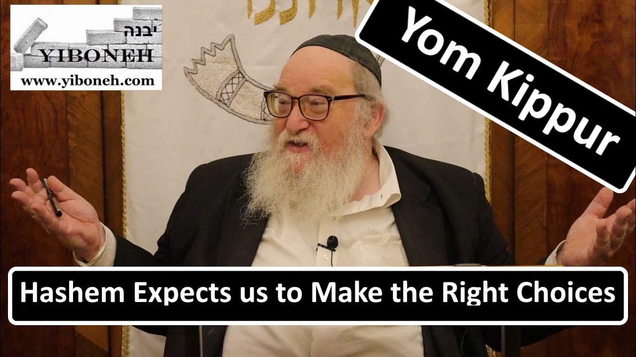 Rav Yitzchak Breitowitz: Yom Kippur - Hashem Expects us to Make the Right Choices