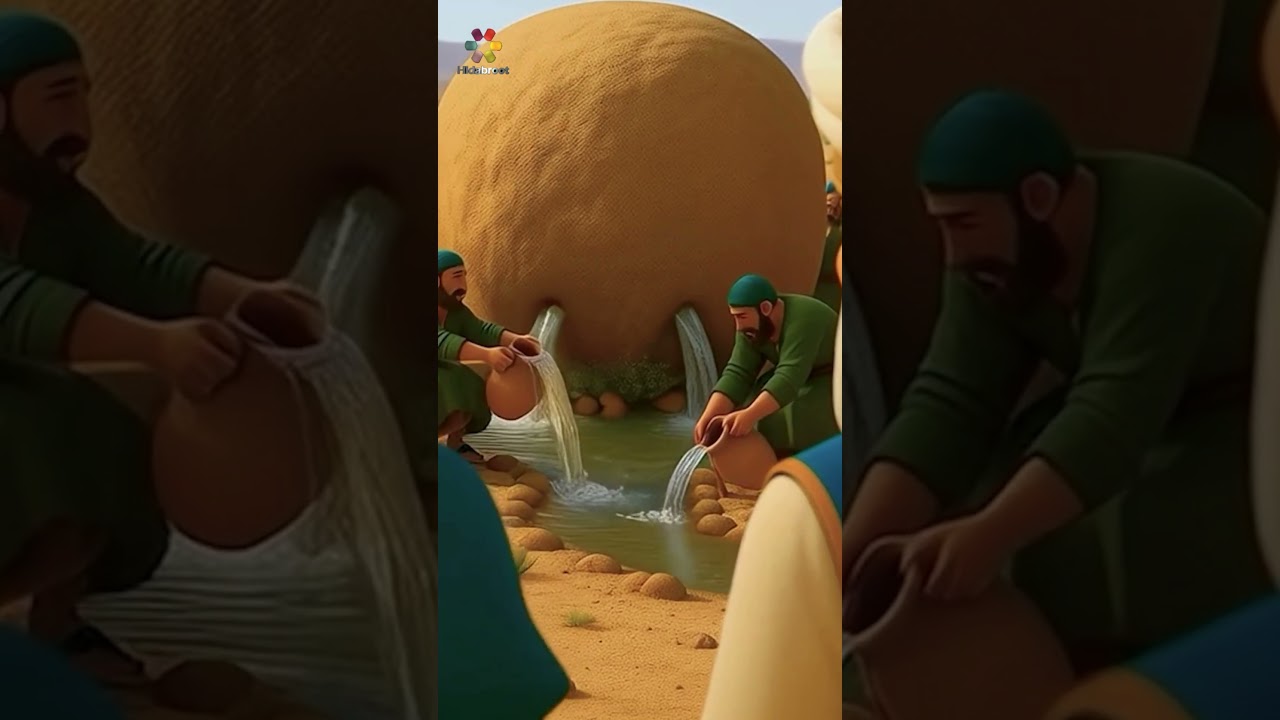 When Moses Hit the Rock: A Desert Miracle 🌵💦 #Shorts #Moses  #JewishHistory #Miracles #Ai #kidstory