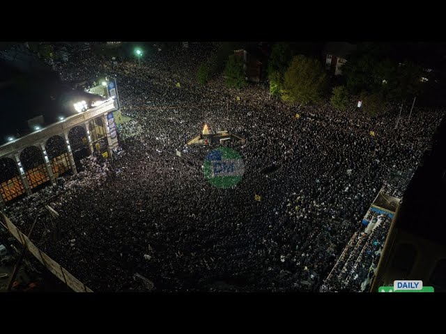 Tens of thousands at the Hadlakah in Kiryas Yoel 5786
