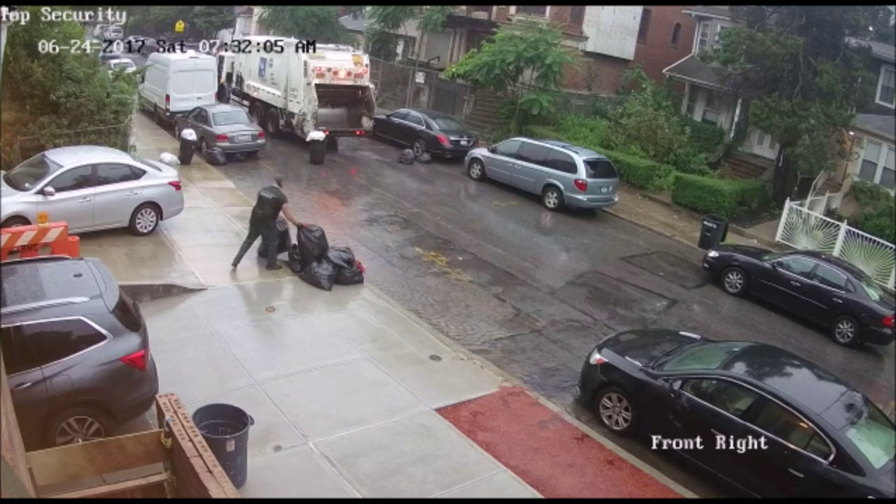 SHOCK VIDEO: Sanitation Worker In Boro Park Throws Bags BACK Onto Property