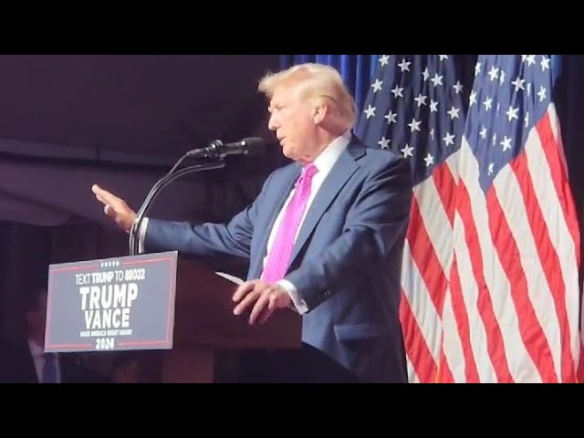 behind-the-scenes Tovya Bineth from Centristic an exclusive look the custom-made lectern for Trump!