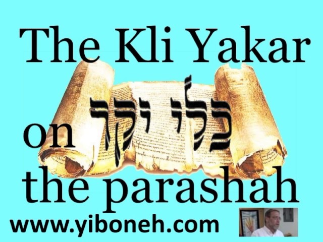 Vayigash Part 3 Weekly Torah Portion according to the Kli Yakar Genesis 45:3  5776