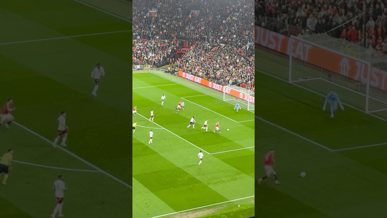 Ugarte scores Manchester United vs Lyon #football #manchesterunited #goal #ugarte
