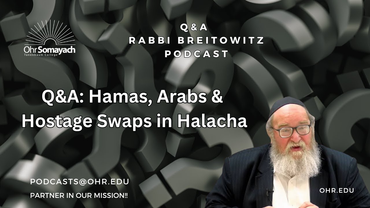 Q&A: Hamas, Arabs & Hostage Swaps in Halacha (HaRav Yitzchak Breitowitz)