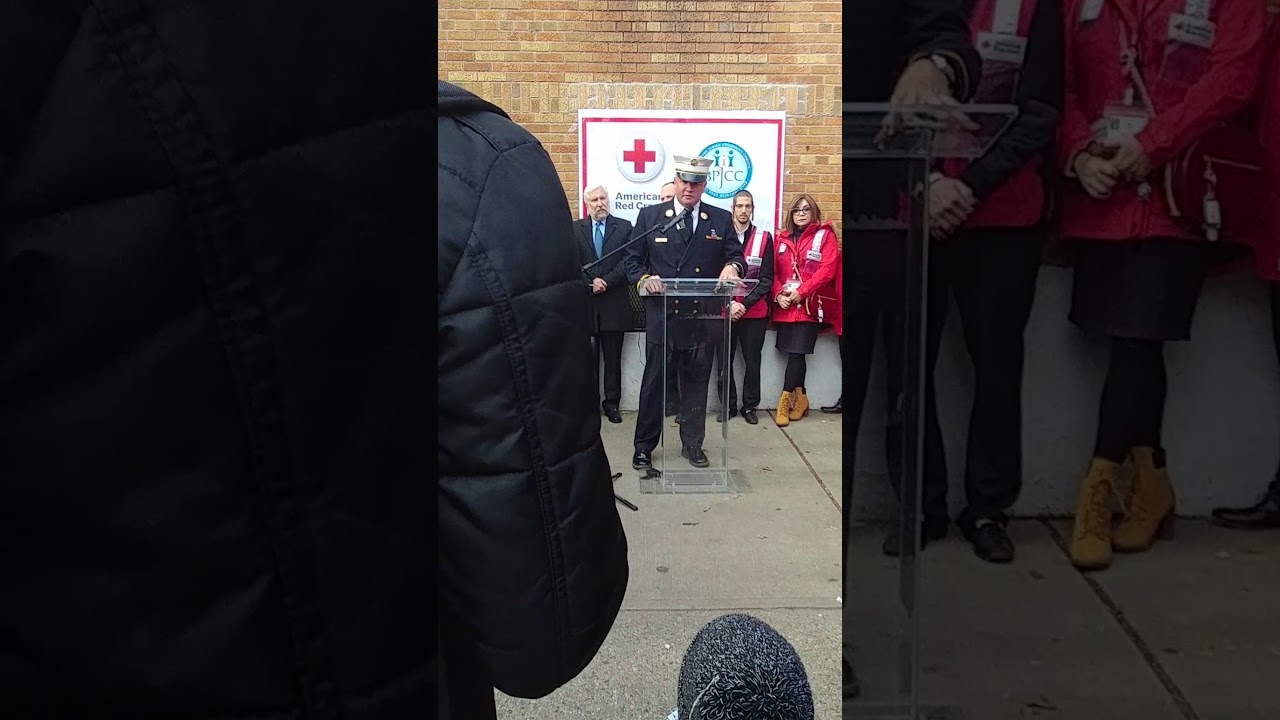 FDNY Chief Joseph Duggan Jr at the BPJCC and American Red Cross Fire Safety Initiative Press Release