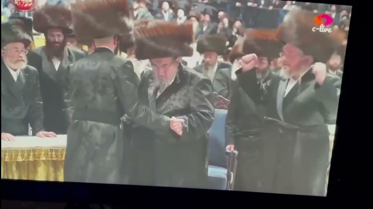Belzer Rebbe Dances Mitzvah Tantz