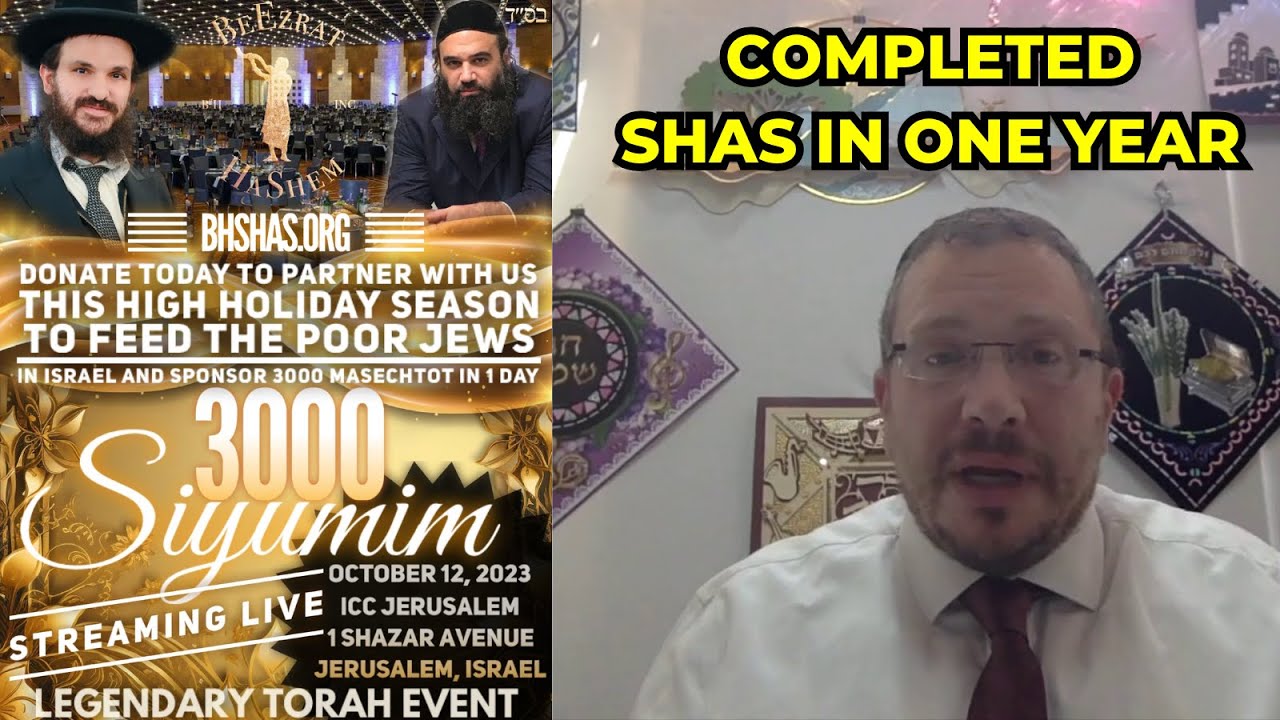 Why I Learned the Shas in One Year for BeEzrat HaShem by Rabbi Adam Sommer