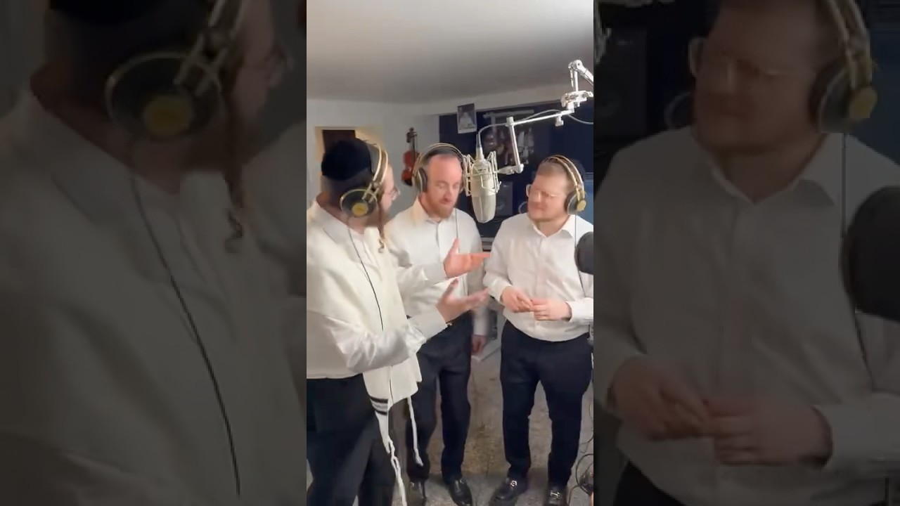 Hershy Weinberger, Naftali Kempeh & Baruch Levin In Studio Recording “Shivti” 🎶