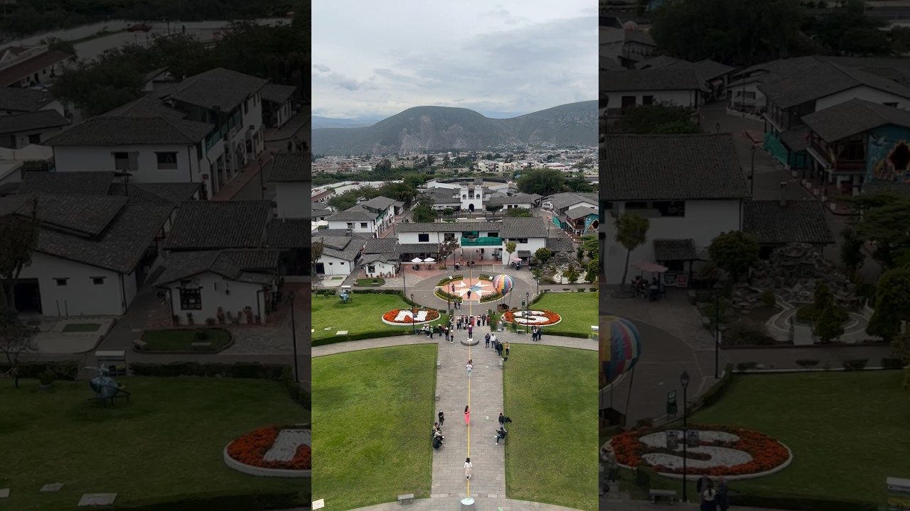 Birdseye view of the equator Quito Ecuador 🇪🇨 #shorts #equator #birdseyeview #quito #equador