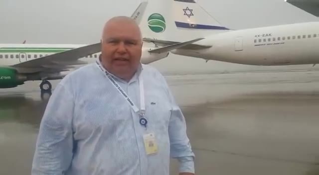 plane incident on runway at Ben-Gurion