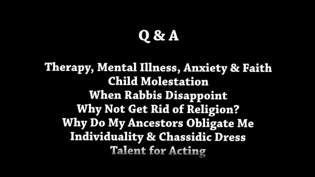 Basics of Emunah #29: Therapy, Mental Illness, Anxiety, Molestation - by Rabbi YY Jacobson